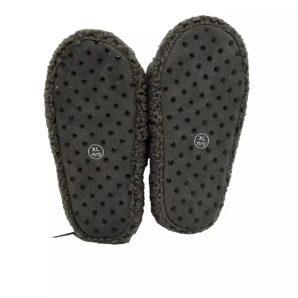 Cat & Jack Toddler Avi Single Strap Faux Shearling Slippers Gray - Picture 8 of 8